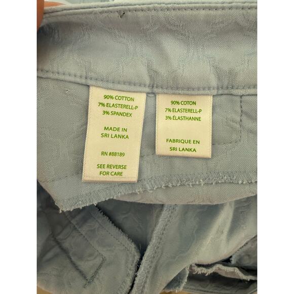 Lilly Pulitzer Kelly Skinny Ankle Textured Pants Light Blue Size 2 - Picture 5 of 5